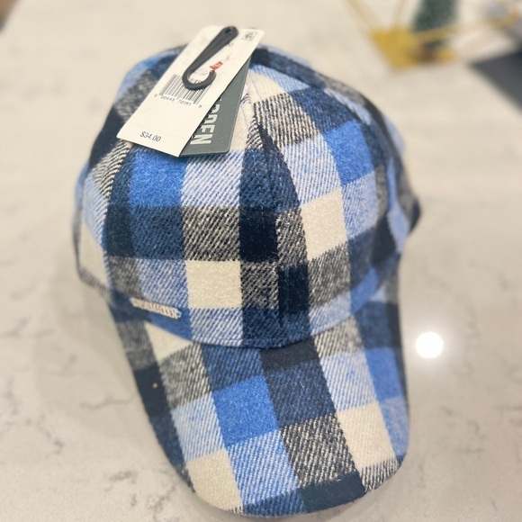 NWT I.N.C International Concepts Women’s Leopard Print Wool Blend Beret blue - Picture 5 of 6